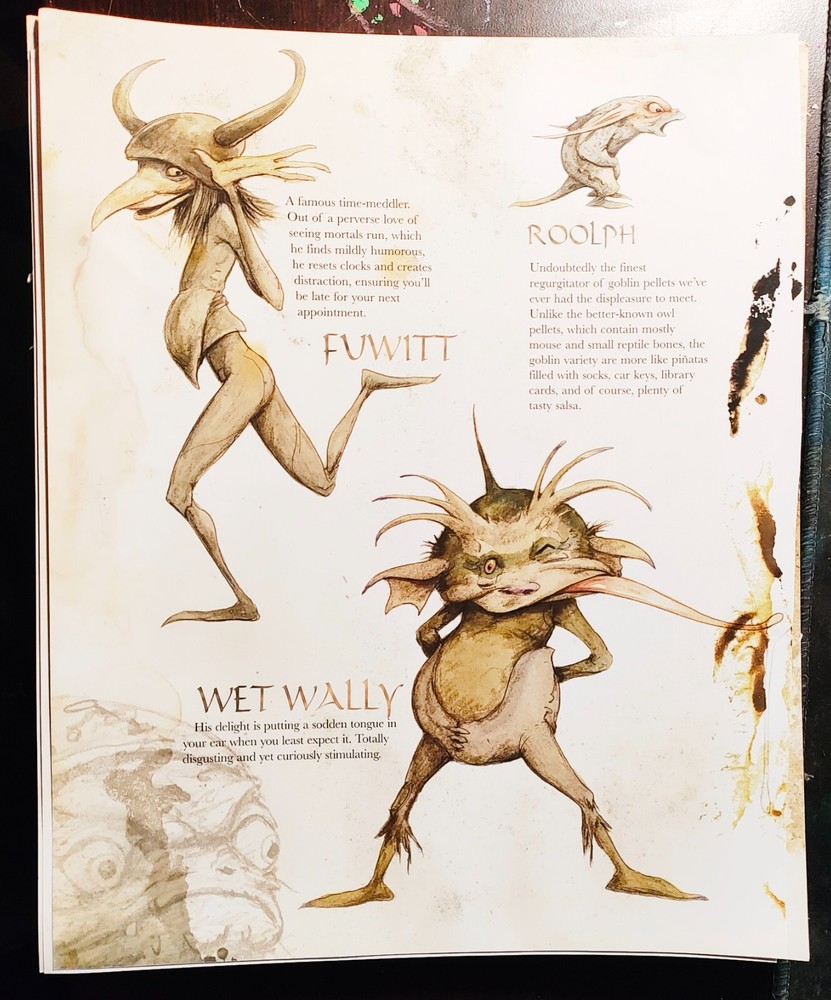 Vintage Book Page Bundle for Junk Journals - Goblin Theme Collage Pages