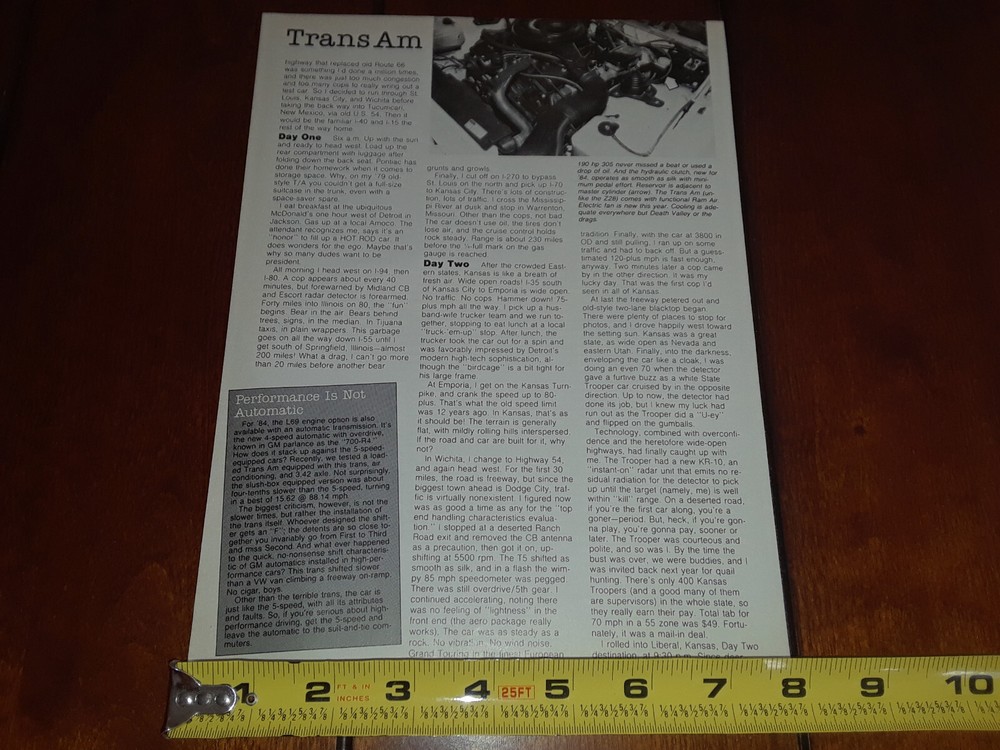 1984 PONTIAC TRANS AM ORIGINAL ARTICLE