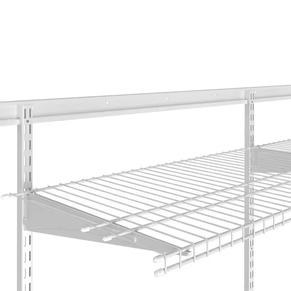 Shelftrack 30 In. L White Standard Support Bracket Shelf Track