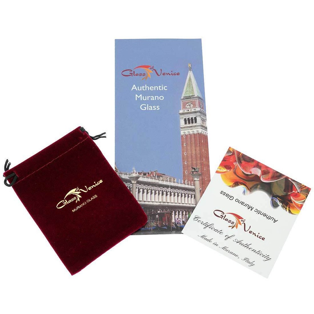 GlassOfVenice Murano Glass Avventurina Rectangular Cufflinks - Black