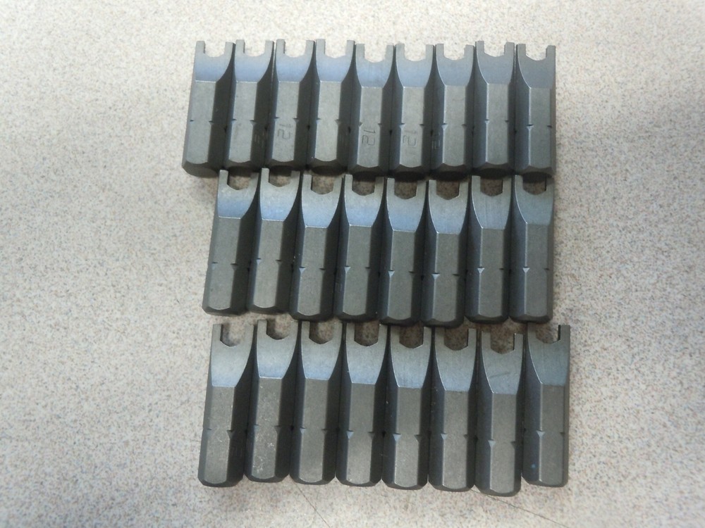 VEGA INDUSTRIES INC #12 Span Security Bits. Lot of 25 bits
