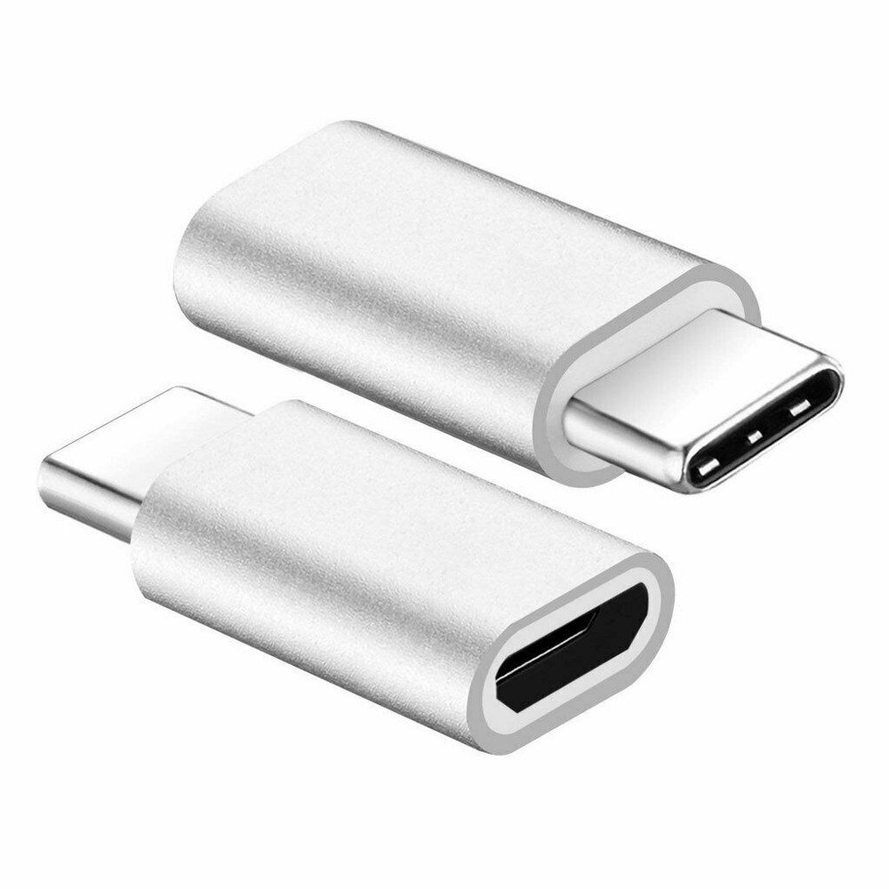 2 Pack Micro USB to Type C Adapter Converter Micro-B to USB-C Connector USA