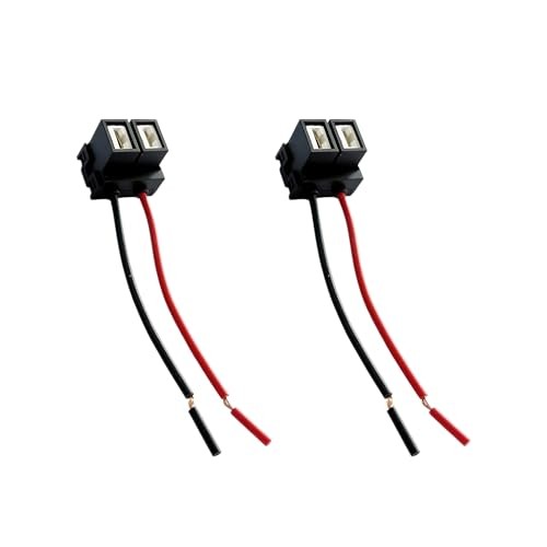2Pcs H7 Headlight Adapter Socket, Right Angle Ceramic Bulb Plug Connector Black