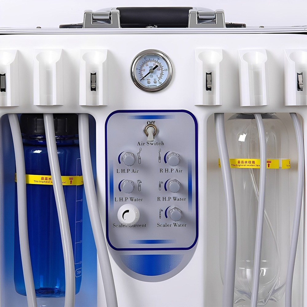 Dental Unit System with Built-in Air Compressor+Mobile Suction Unit System