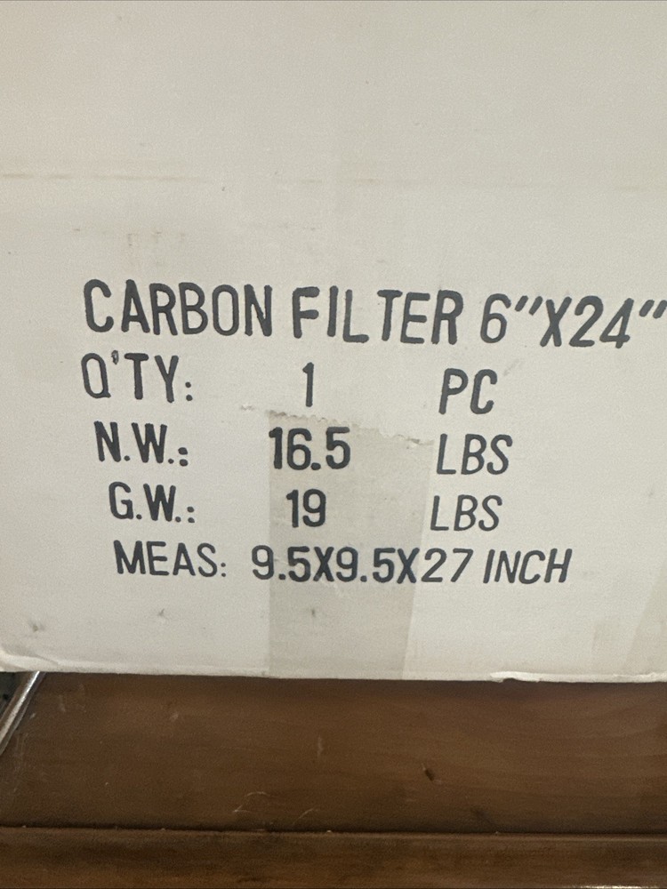 Carbon Filter 6” X 24” BNIB