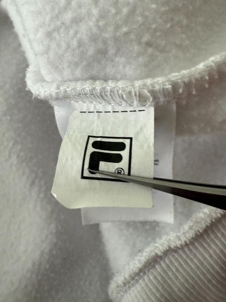 Fila Jumper White Cotton PullOver Medium M 38-40 in
