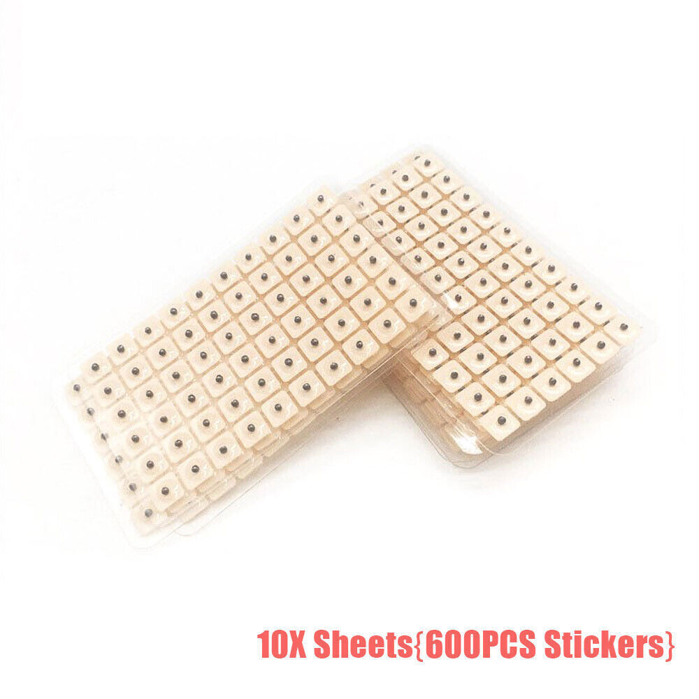 600Pcs Ear Acupuncture Massage Therapy Needle Patch Auricular Acupoint Sticker