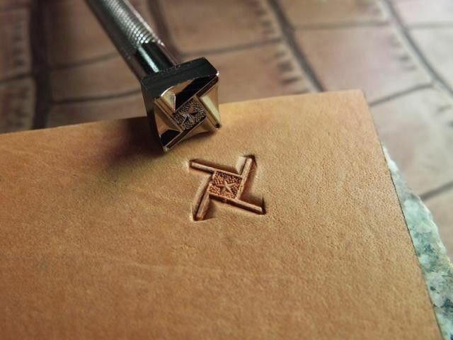 Stainless Steel leather craft Pentagram Geometric Decorative pattern Stamp Tool