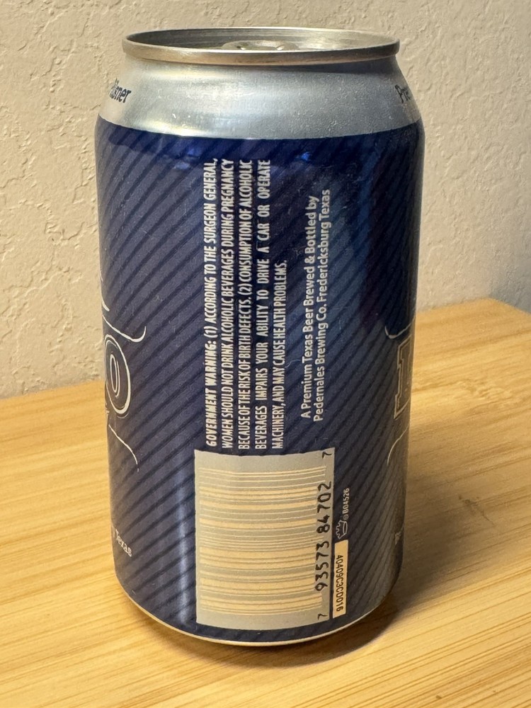 Lobo Lito Texas Pilsner - Empty Beer Can Bottom Opened