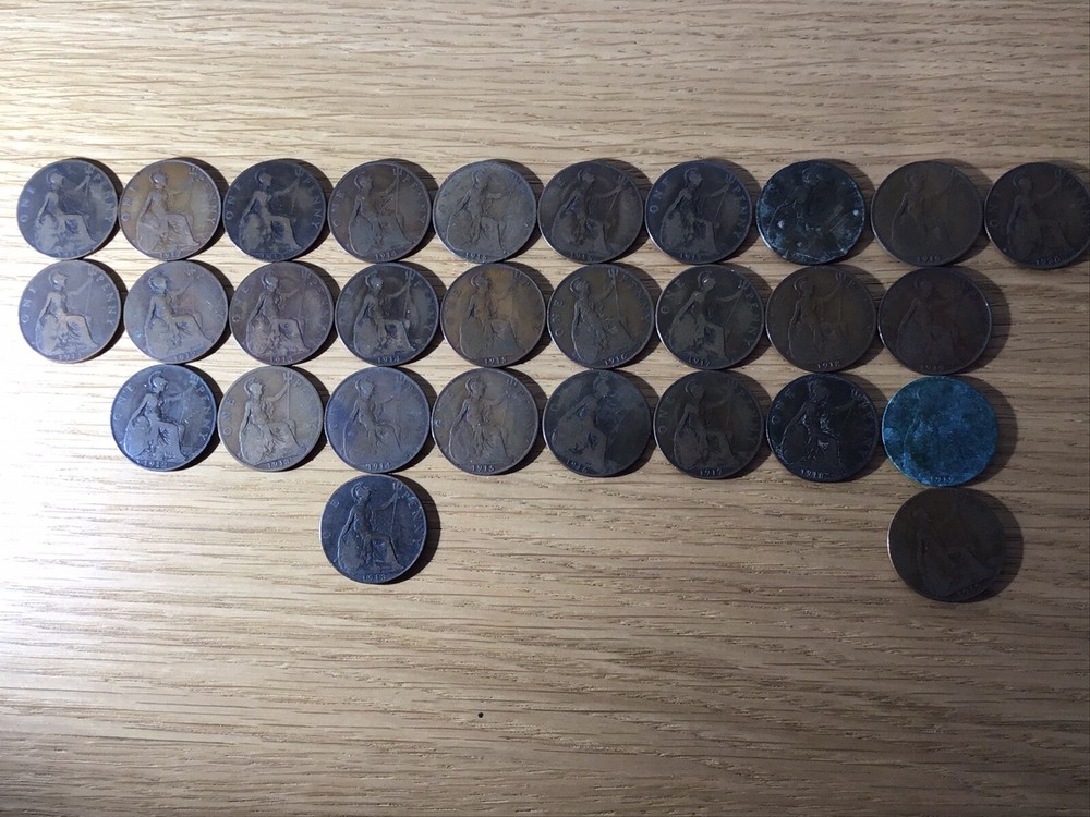 George V Pennies x 29