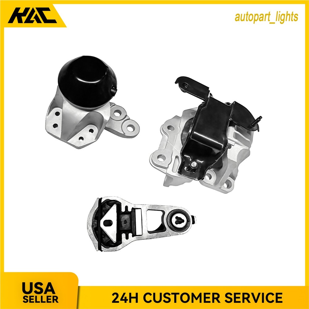 3Pcs Engine & Transmission Mount Set Fits 2011 Ford Explorer 2012-2015 3.5L