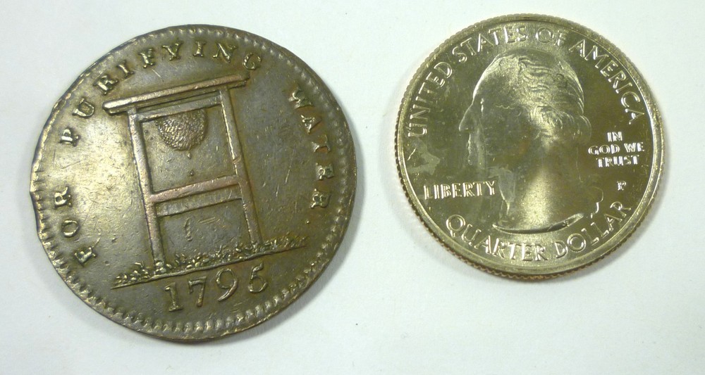 1795 Half Penny Token Filtering Stone Warehouse High Grade