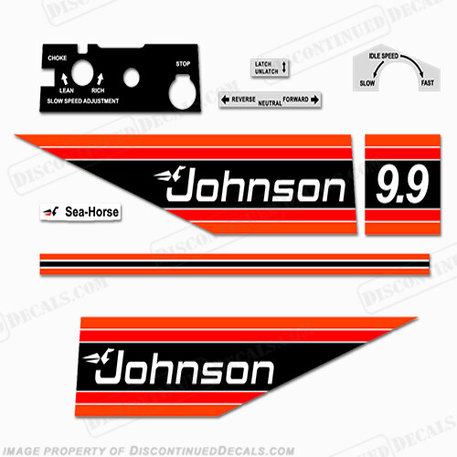 Fits Johnson 1981 9.9hp Decals