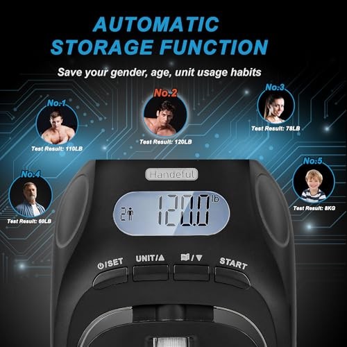 Grip Strength Tester Trainer - Dynamometer Handgrip Measurer Meter, Handheld