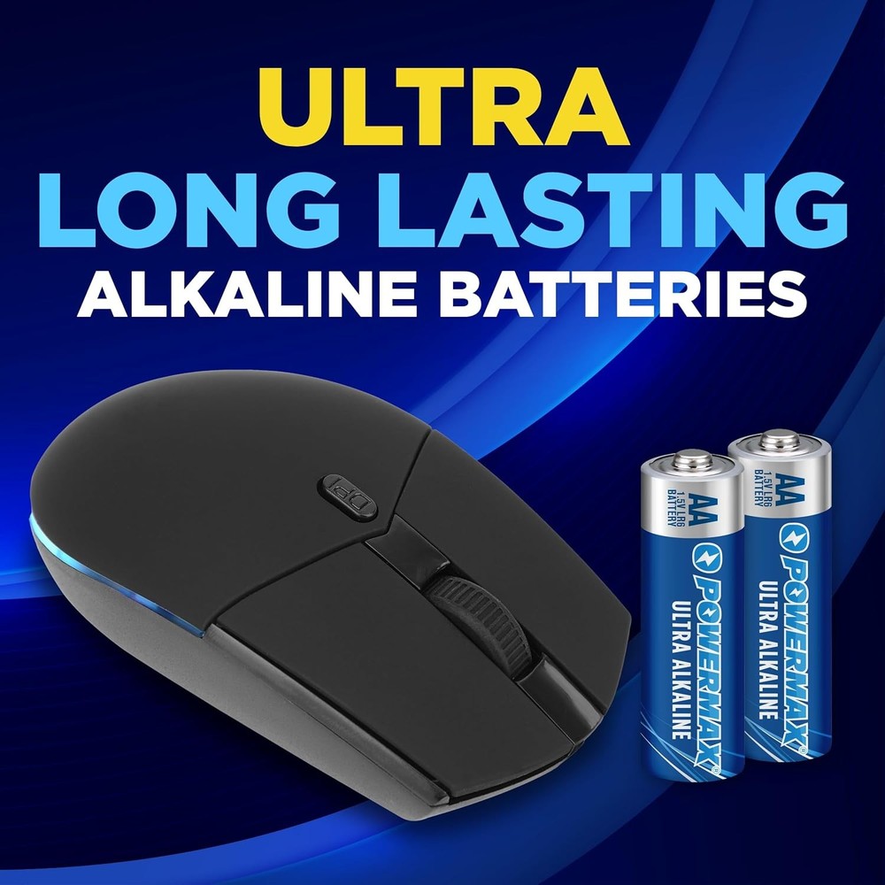 Powermax 24-Count AA Batteries, Long Lasting Alkaline Battery