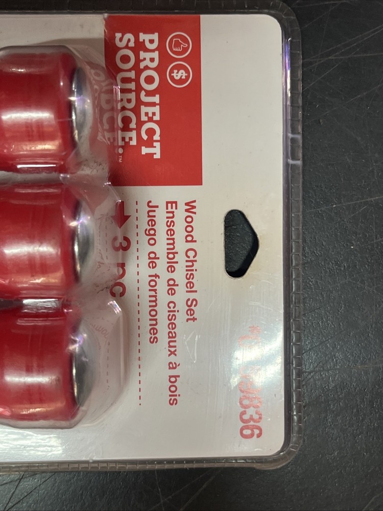 project source 3 pc Wood chisel set 1/2” 3/4” 1” # 0159836 NOS