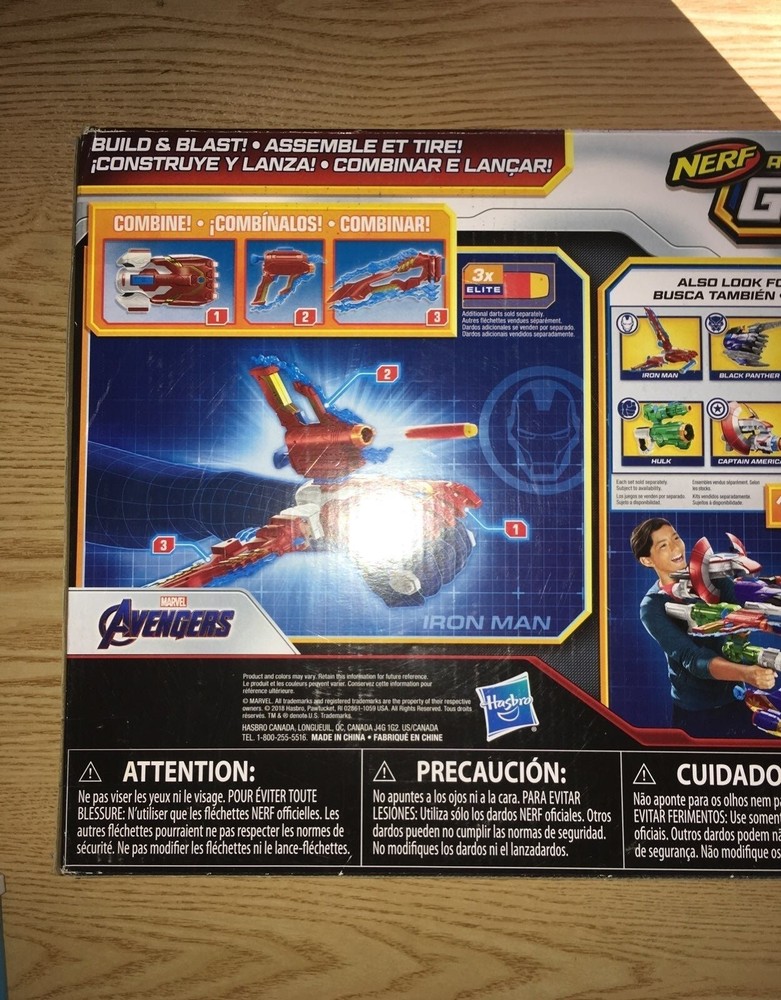 New Nerf Marvel Avengers Iron Man Age 5+