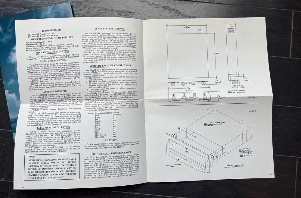 IFD Starlight Transponder Pilot’s Handbook & Installation Manual