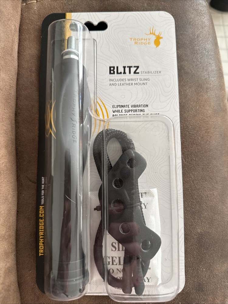 Trophy Ridge Blitz Stabilizer With Wrist Sling And Leather Mount
