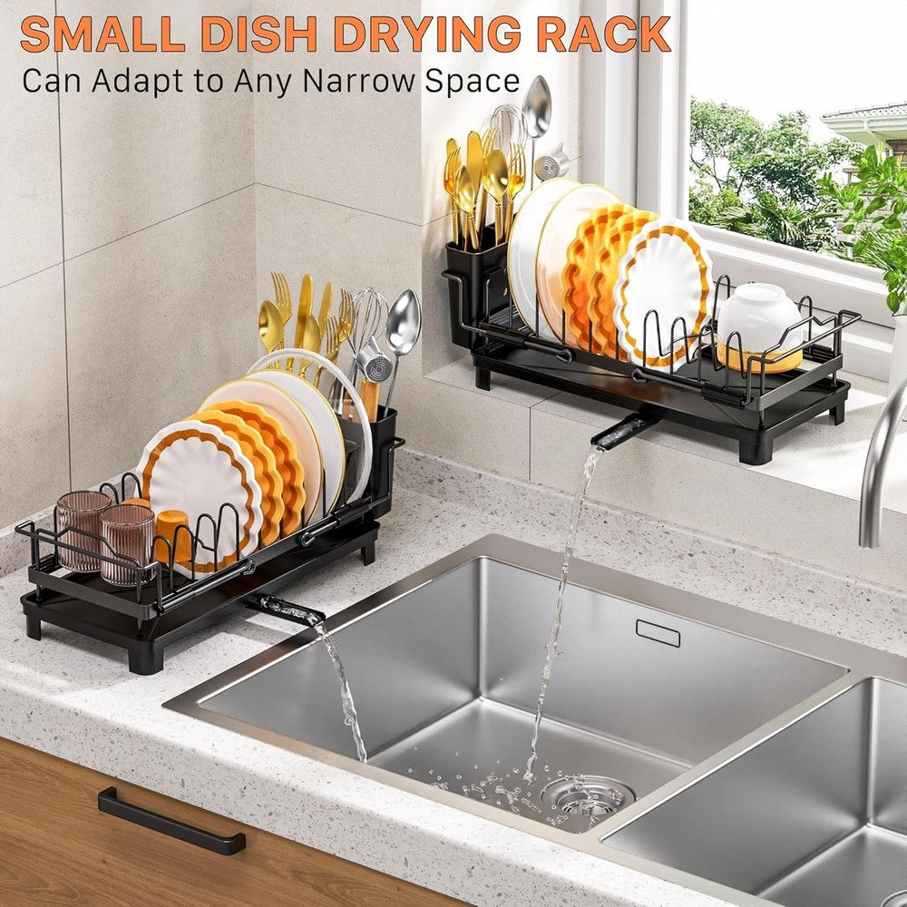 Small Dish Drying Rack - Expandable Sink Dish Drying Rack Over Sinks