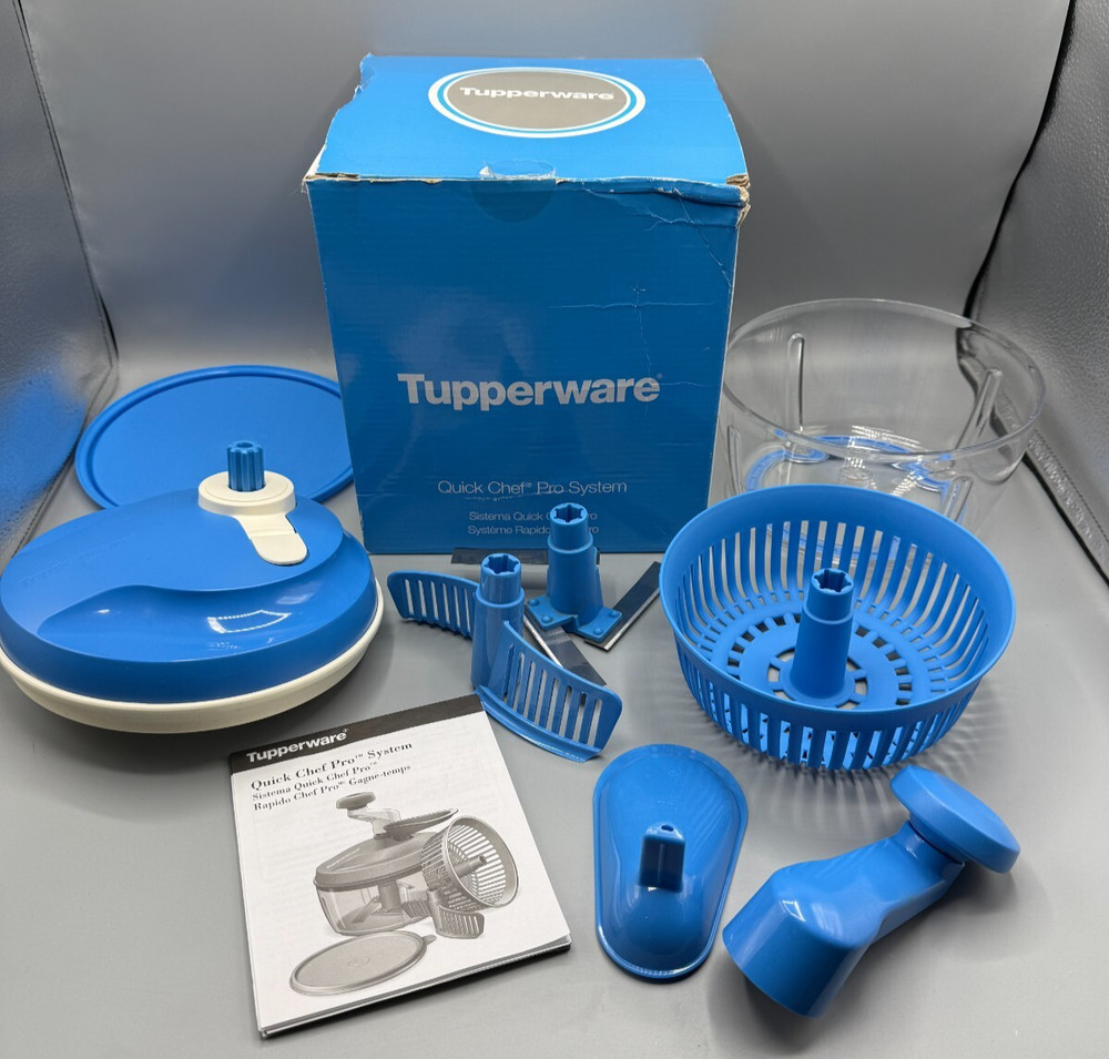TUPPERWARE Quick Chef  Pro System Blue Manual FOOD PROCESSOR Chopper