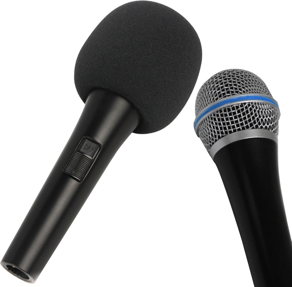 2 Pack Foam Mic Cover Handheld Microphone Windscreen