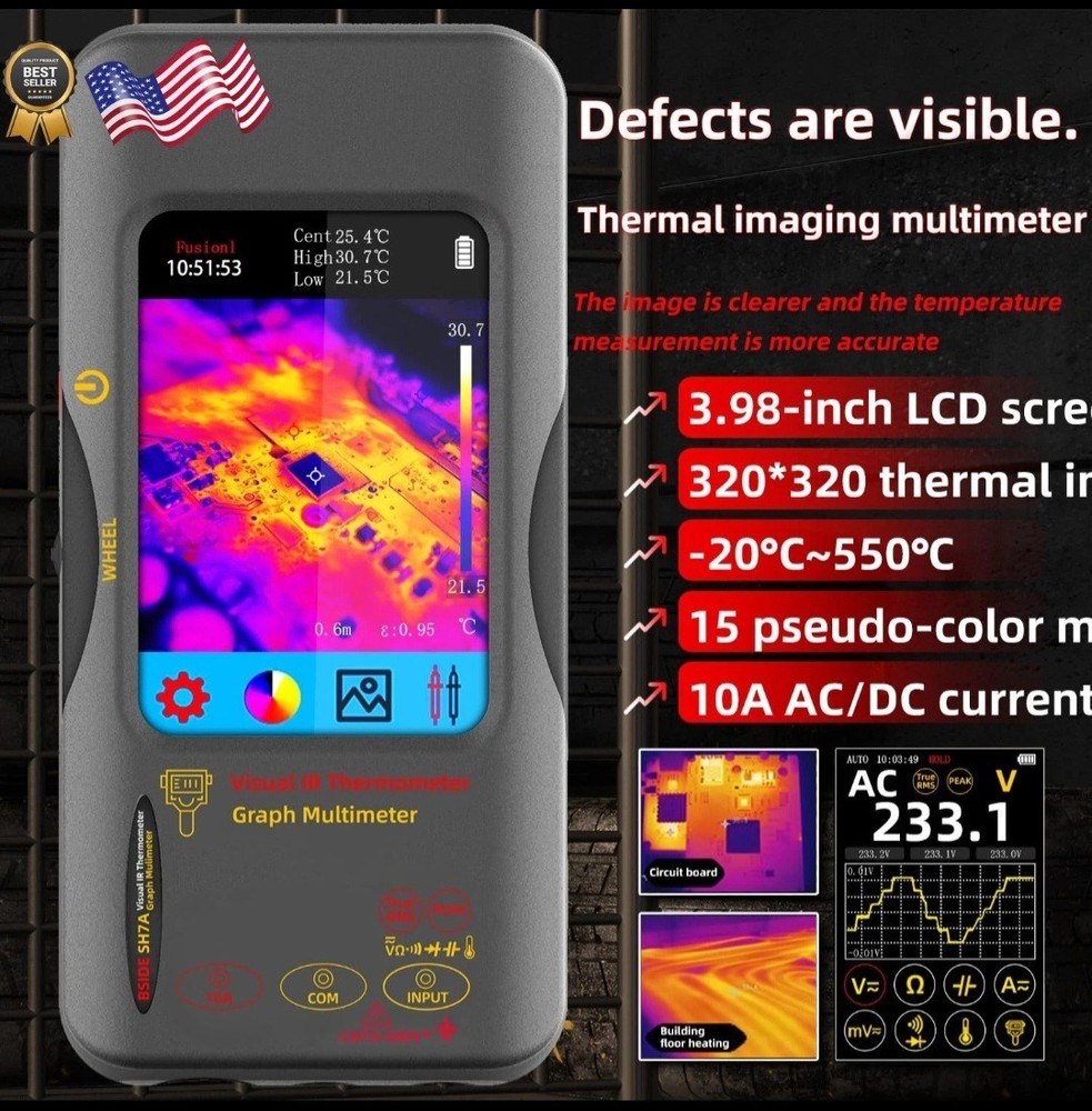 BSIDE Thermal Imaging Camera Multimeter 320×320 Resolution with 20000 Words