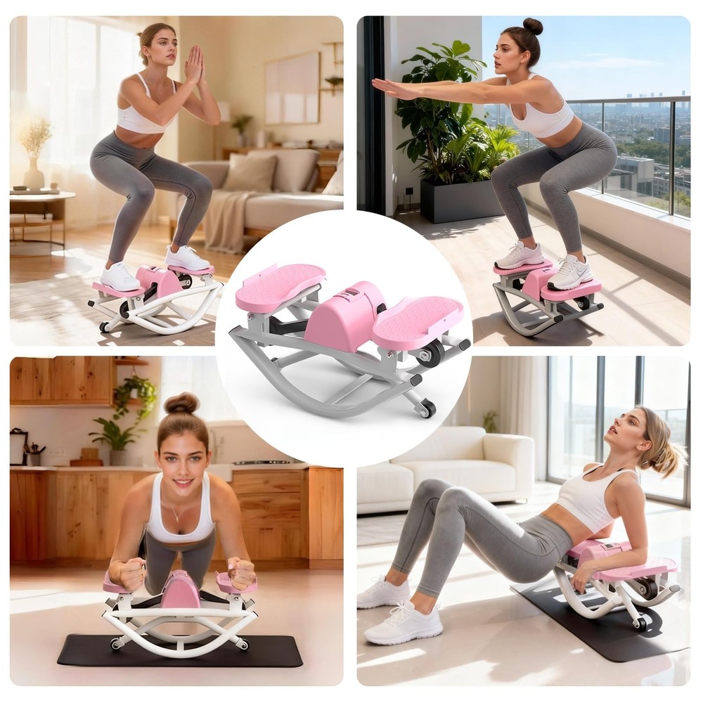 Rock Stepper for Exercise at Home, Lateral Rocking Stepper with Digital Count...