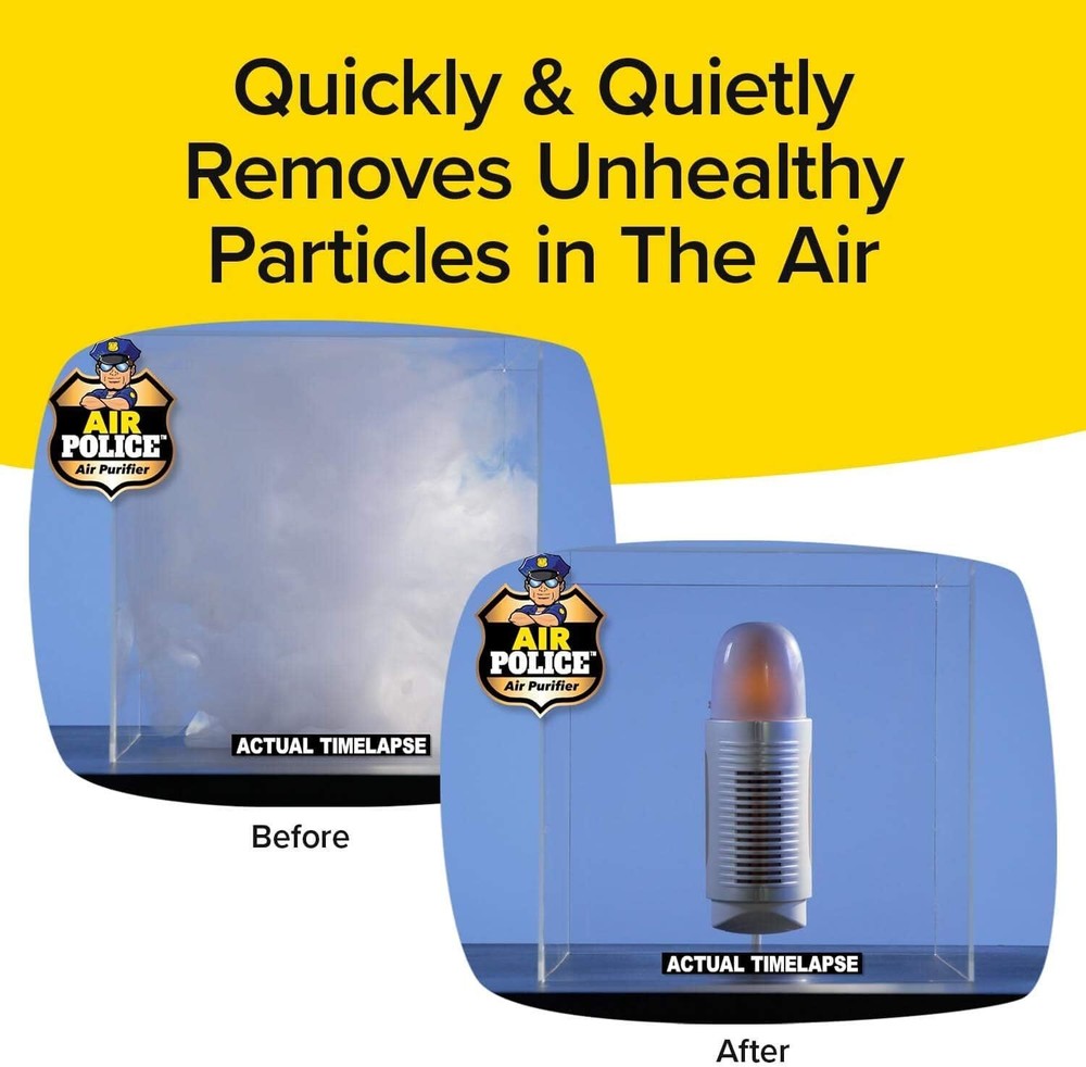 BulbHead Air Police Advanced Ionic Air Purifier - White