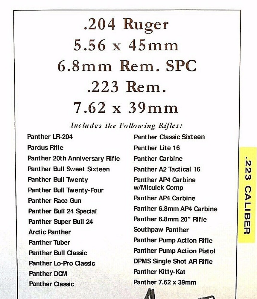 DPMS PANTHER ARMS Owners Manual ALL PANTHER VARIATIONS    SEE EVERYTHING BELOW