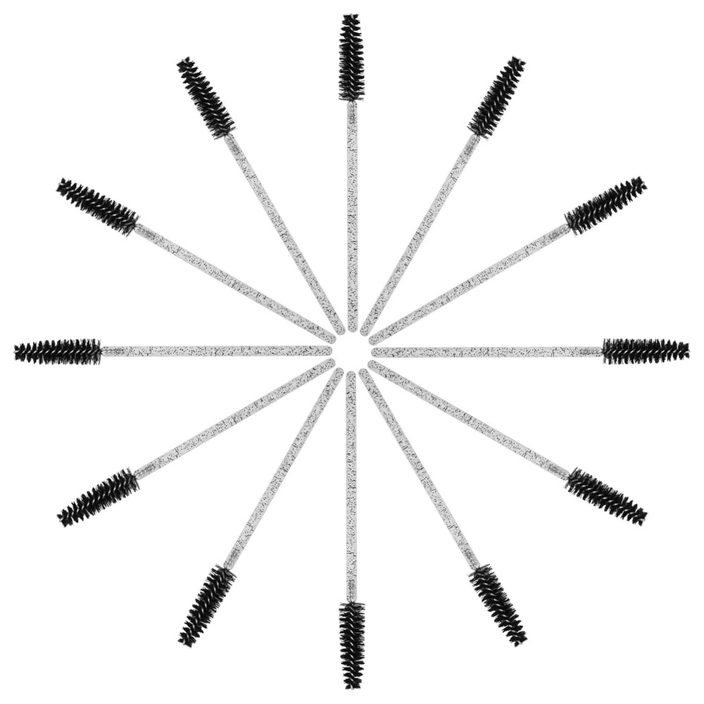 CHEFBEE Disposable Eyelash Brushes 100 Pack Mascara Wands with Container Black