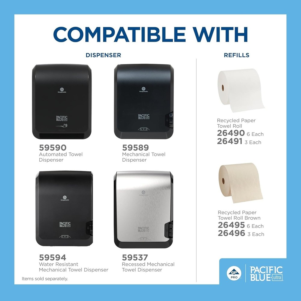 Touchless Paper Towel Dispenser High Capacity Automatic Wall Mount Black