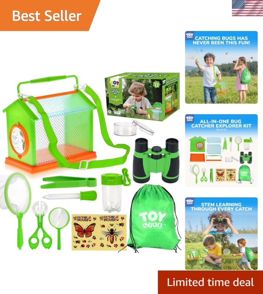 Bug Catcher for Kids, Bug Catching Kit Kids Explorer Kit with Bug Net, Catchi...