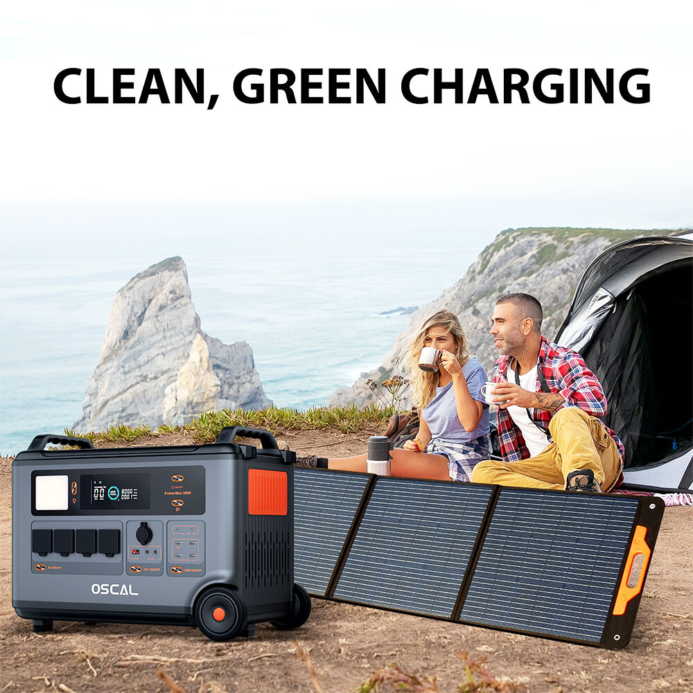 Blackview Oscal PM200 200W Foldable Solar Panel, Adjustable Kickstand, ≥22% SCE