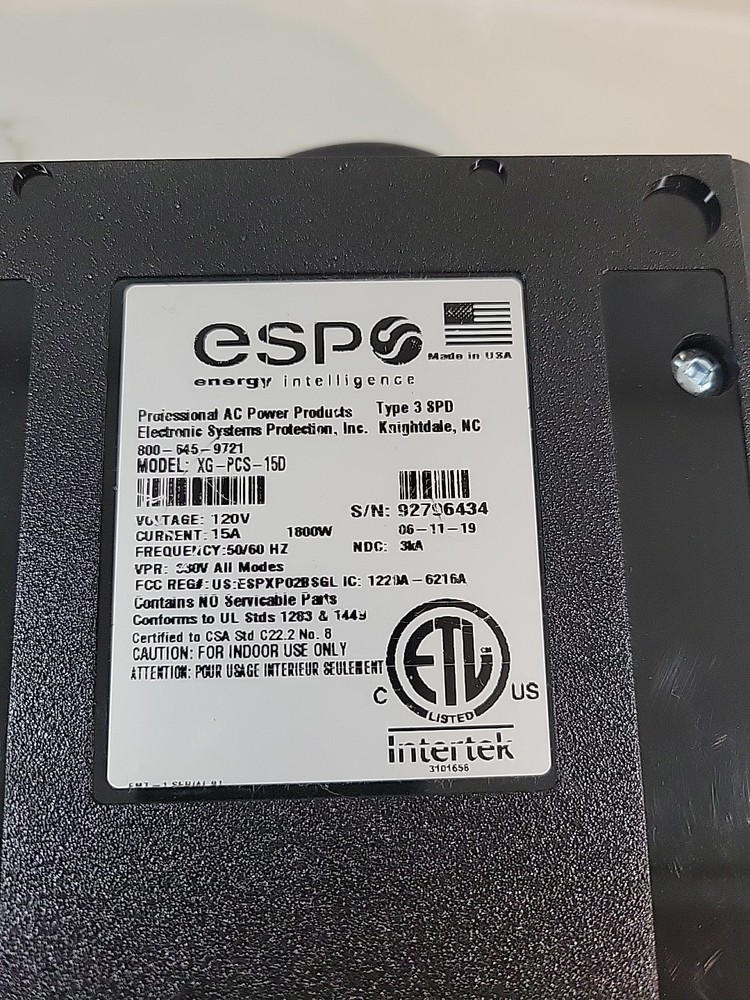 ESP XG-PCS-150 RIC Next Gen Power Conditioning Intelligence System 120V 15A
