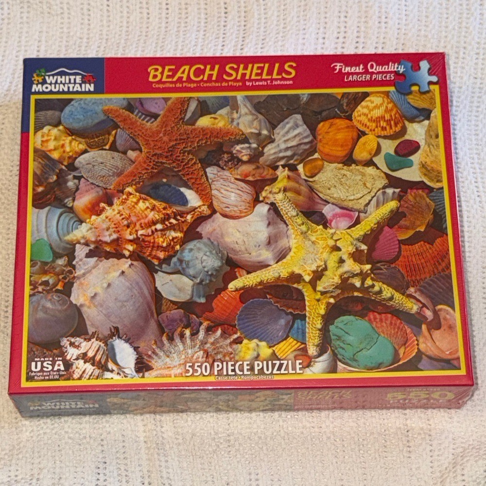 White Mountain Beach Shells Puzzle 550 Piece NEW Sealed