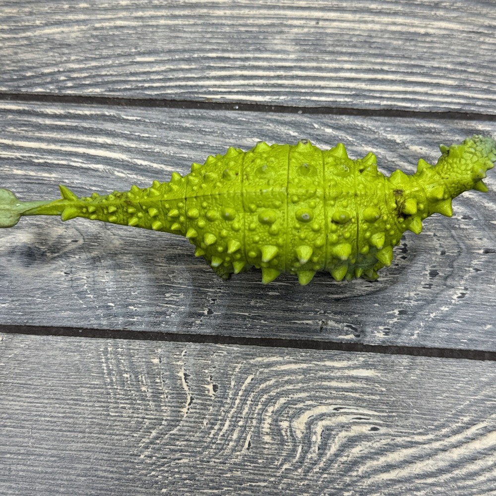 Vintage Plastic Spiny Dinosaur Euoplocephalus Bright Green 2”