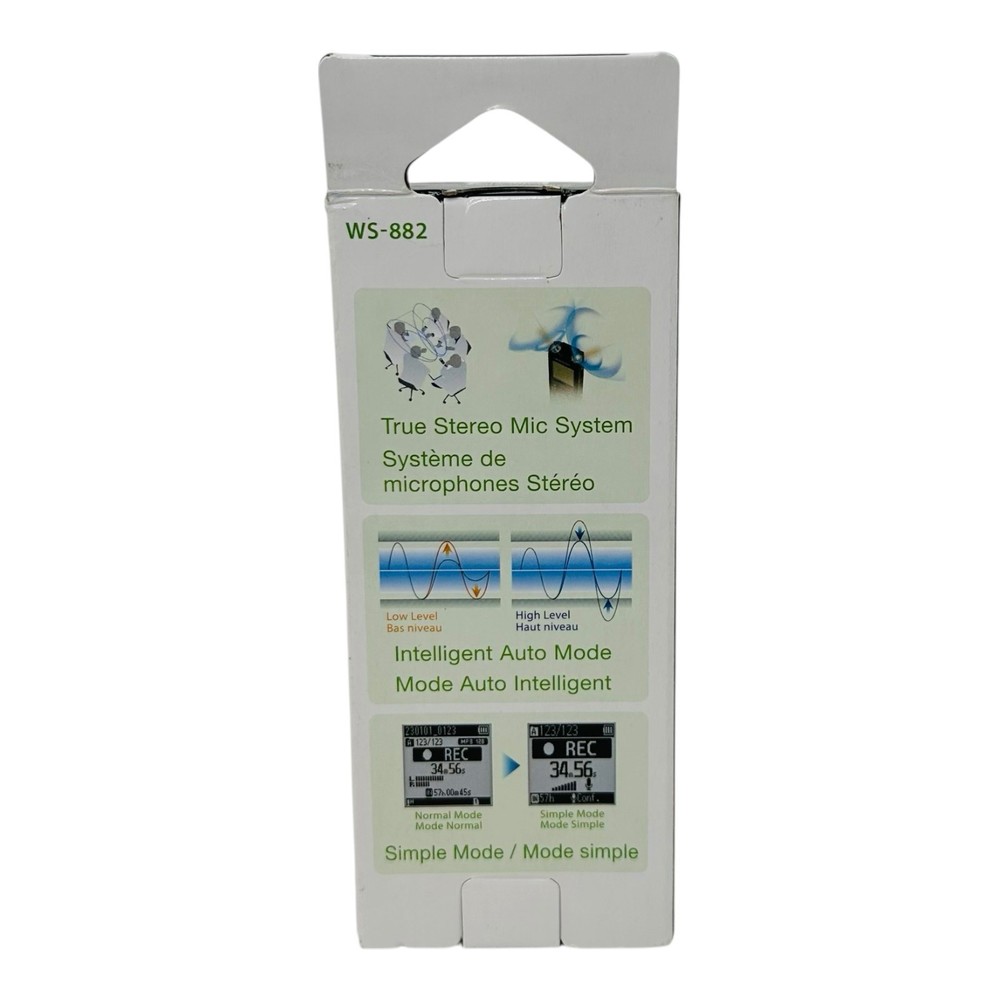 OM System WS-882 Digital Voice Recorder Silver-Sealed Box
