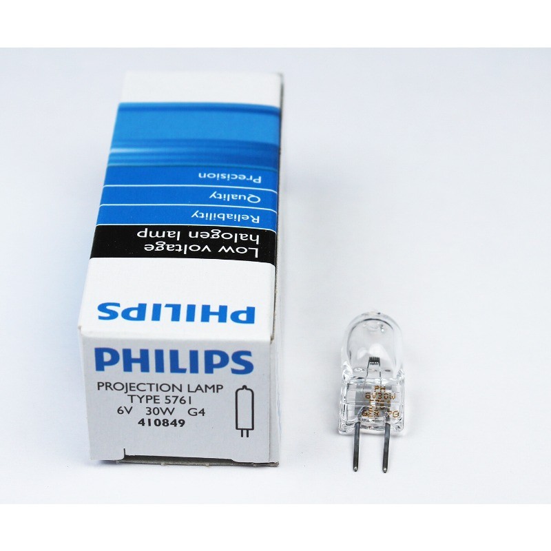 PHILIPS PROJECTION LAMP TYPE 5761 6V30W G4 Shadowless Bulb Microscope light