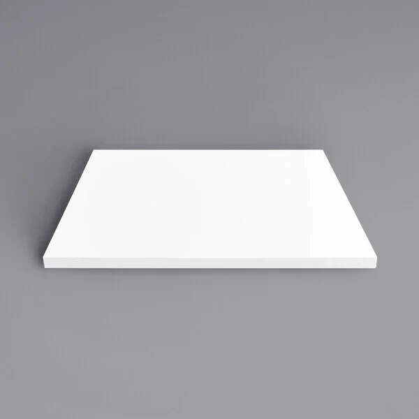 24" x 30" Rectangular All-Weather Quartz Restaurant Table Top in Winter White