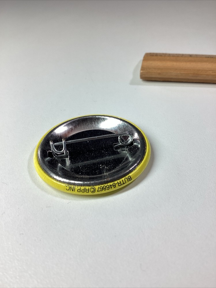 Yuck Foo Pin Button Vtg 1980s Yellow Wolf Alice
