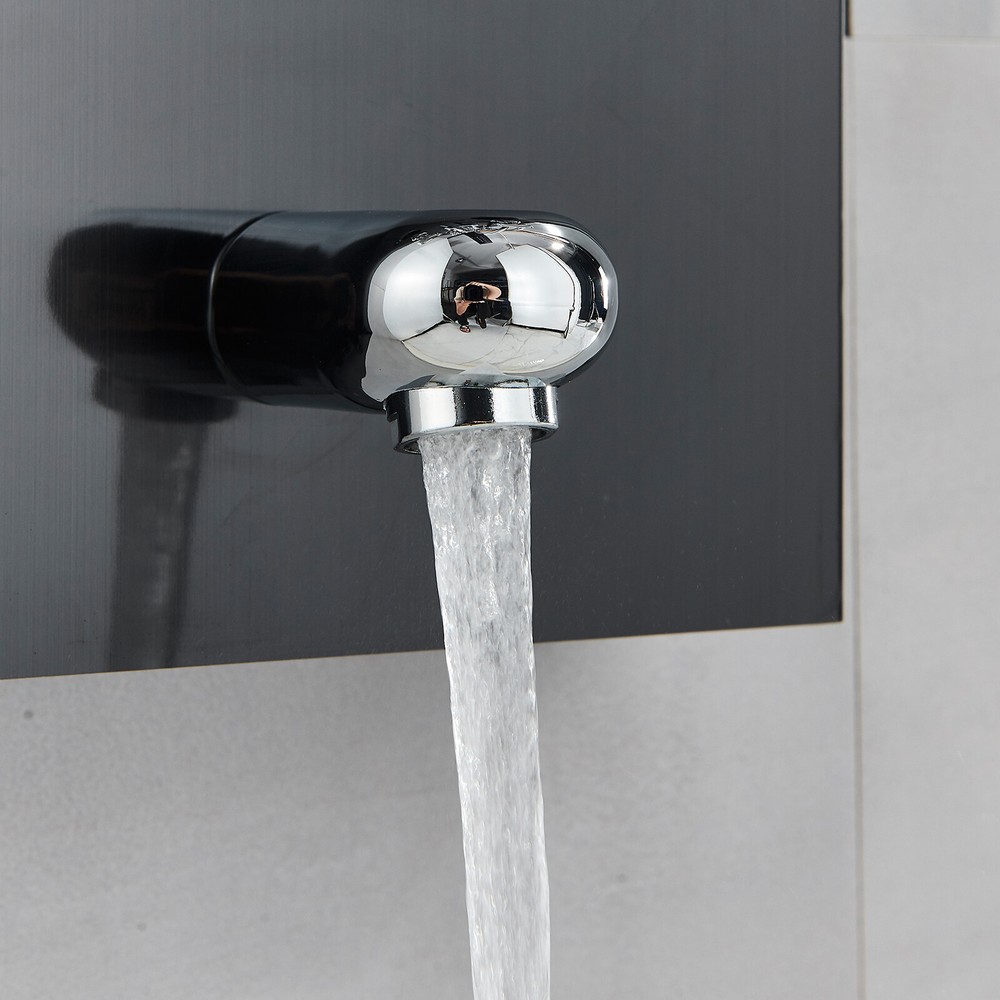 LED Shower Panel Tower System Rain&Waterfall Massage Jets Spray Stainless steel