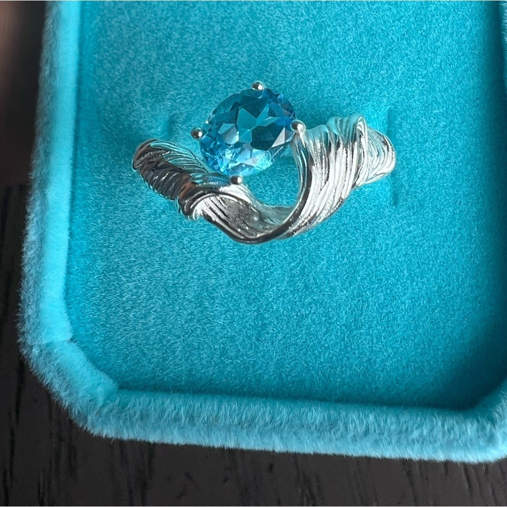 S925 Blue topaz ring