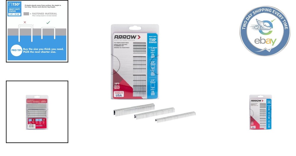 Robust 1875-Pack T50 Heavy Duty Staples by ARROW - All-In-One Stapling Solution