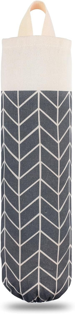 Plastic Bag Holder, Canvas Grocery Bag Holder Dispenser, Wall Mount Shopping Tra