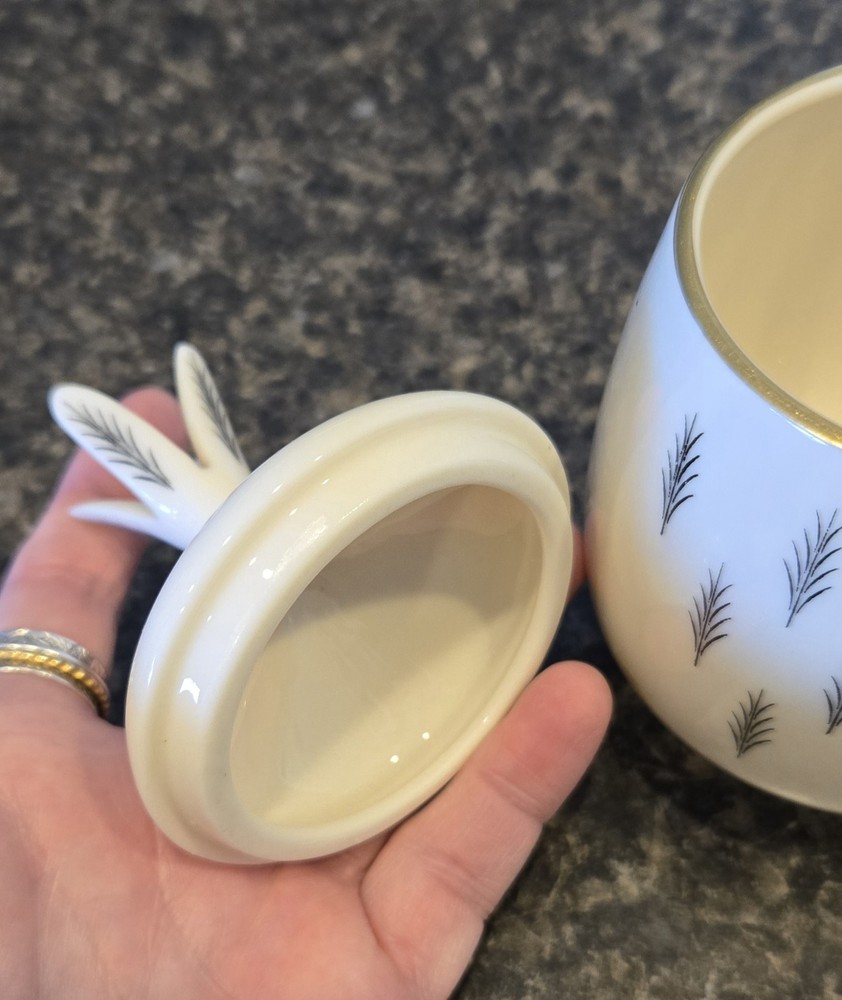 Lenox Sugar Bowl 6" Wheat Pattern Porcelain?