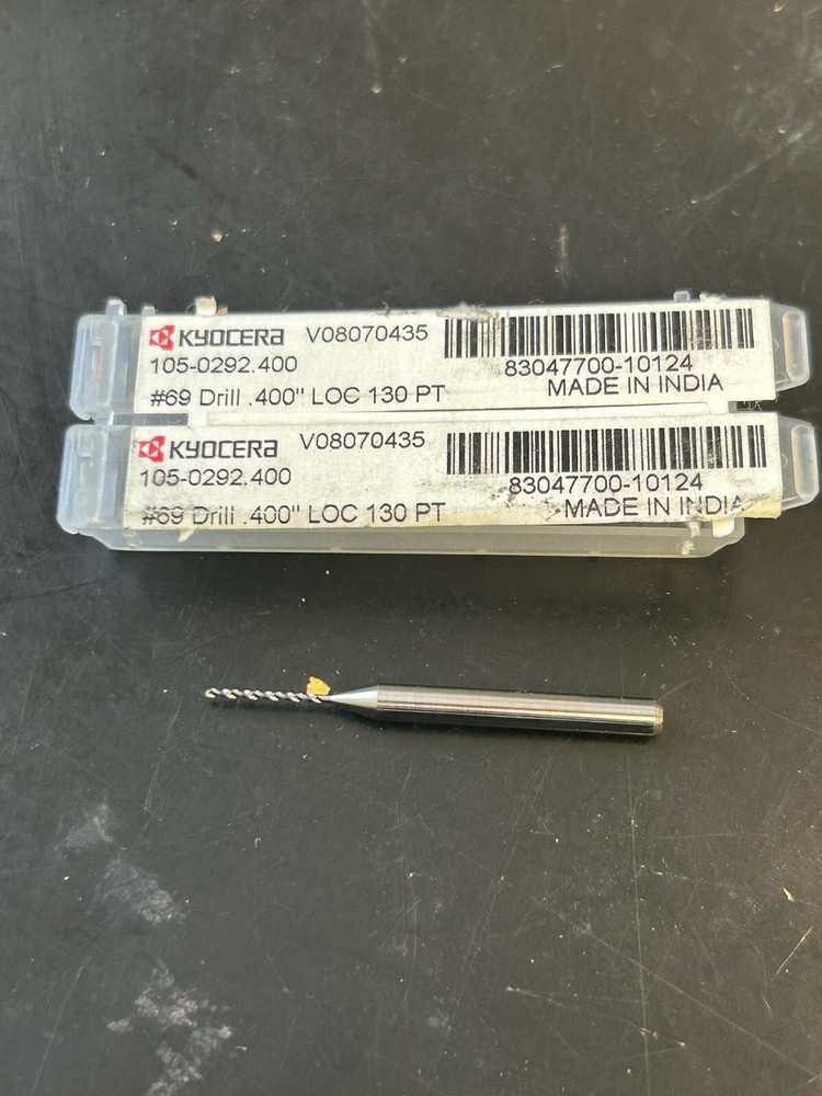 KYOCERA 105-0292.400 #69 Size 130° Solid Carbide Circuit Board Drill
