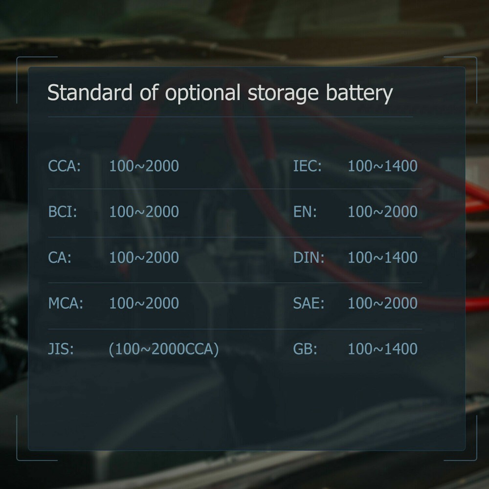 ANCEL BST100 Car Battery Tester Charger Analyzer 12V 2000CCA Load Battery Test