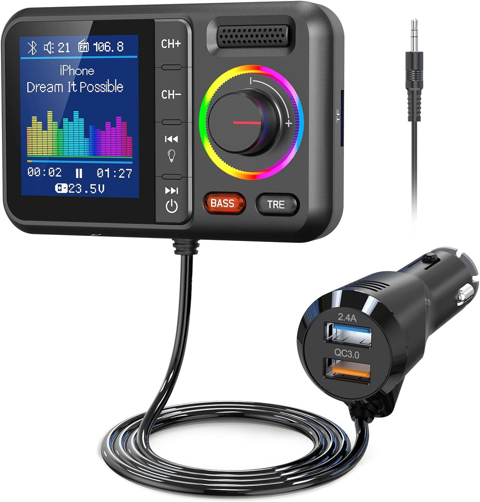 Transmisor FM Bluetooth para coche, Bluetooth inalámbrico para coche