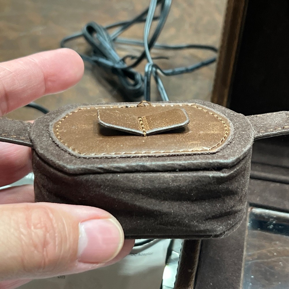 Unbranded Brown Leather Single Watch Winder With 3 Modes
